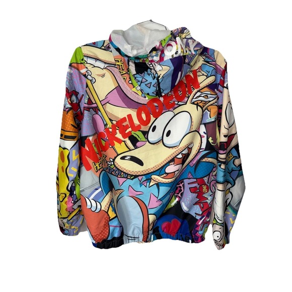 Members Only X Nickelodeon Rugrats Cartoon Hooded Zip Jacket Multicolor Men's M - Picture 2 of 12